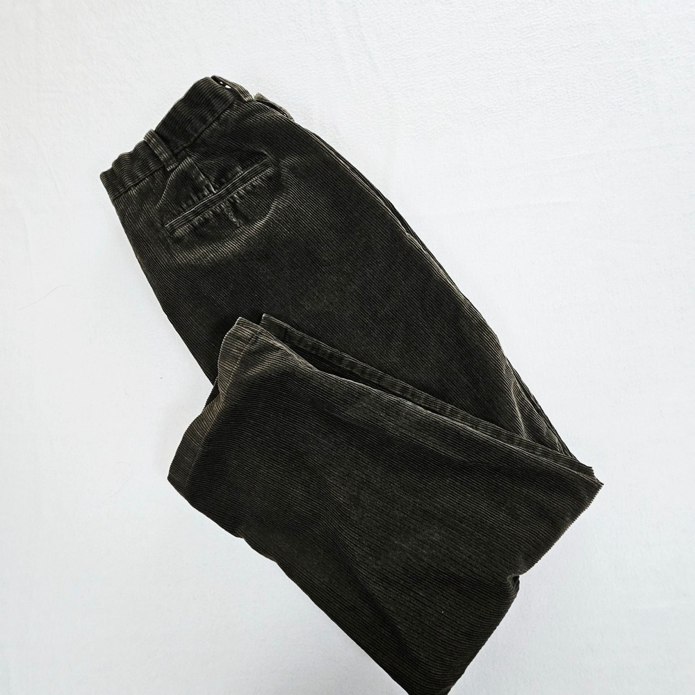 Brooks Brothers Mens Olive Green Corduroy Pants 36x30 Straight Leg Cotton Blend - Picture 8 of 8